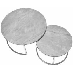 Set masute pentru reviste Signal Portafino (Grey Glass/Chrome) Thumb