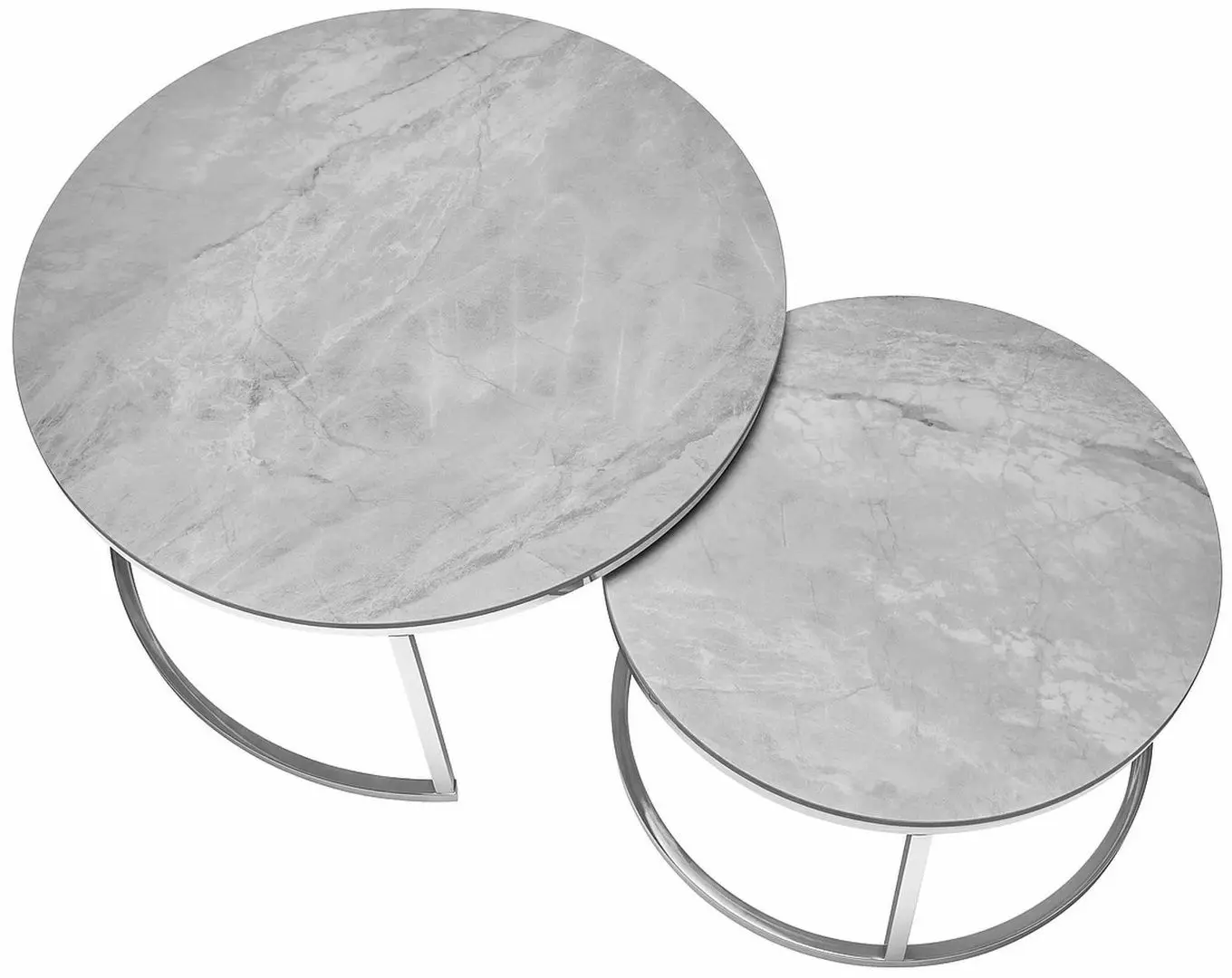 Set masute pentru reviste Signal Portafino (Grey Glass/Chrome)