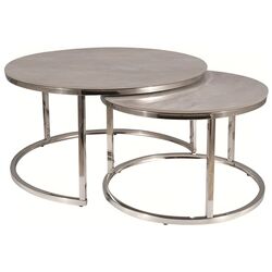 Set masute pentru reviste Signal Portafino (Grey Glass/Chrome) Thumb