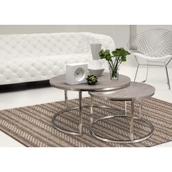 Set masute pentru reviste Signal Portafino (Grey Glass/Chrome)