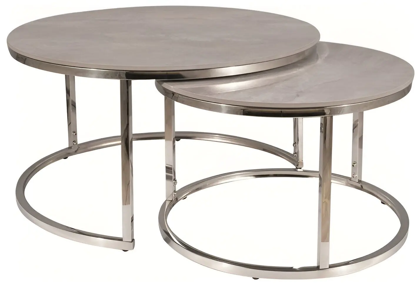 Set masute pentru reviste Signal Portafino (Grey Glass/Chrome)