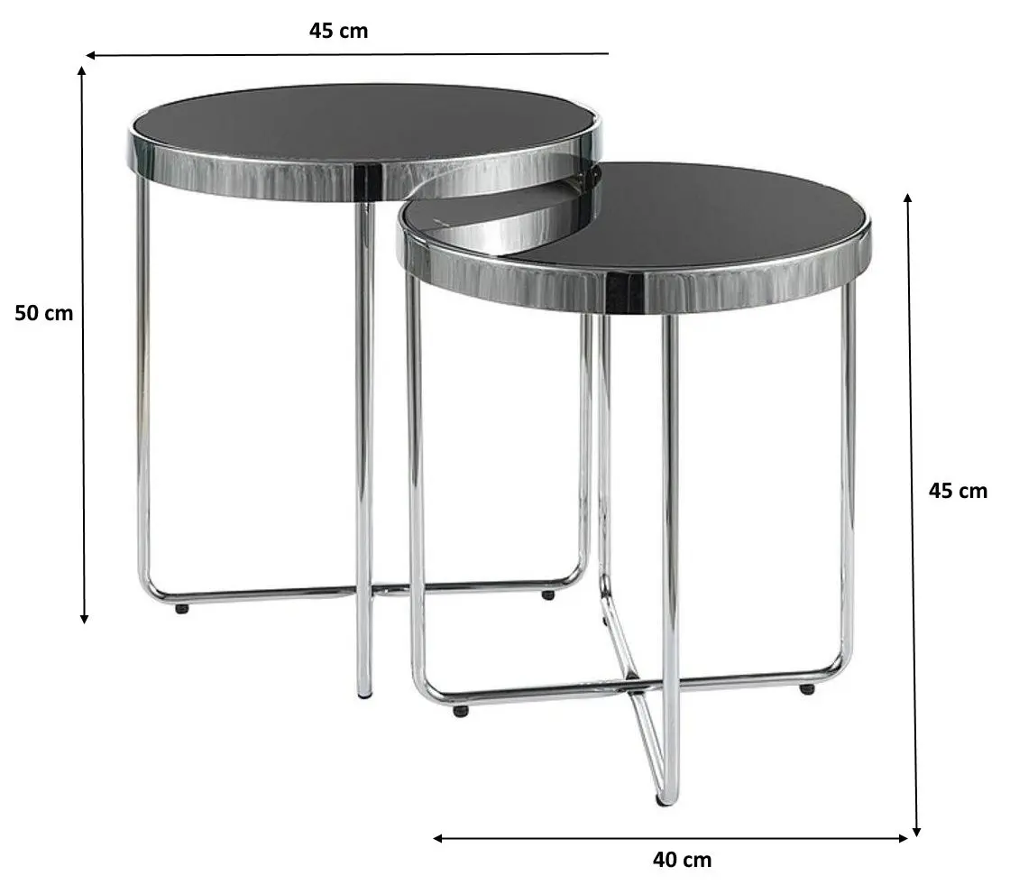 Set mese pentru reviste Signal Saga (Black/Chrome)