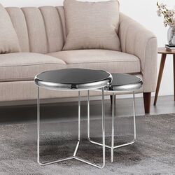 Set mese pentru reviste Signal Scarlet II (Black/Chrome)