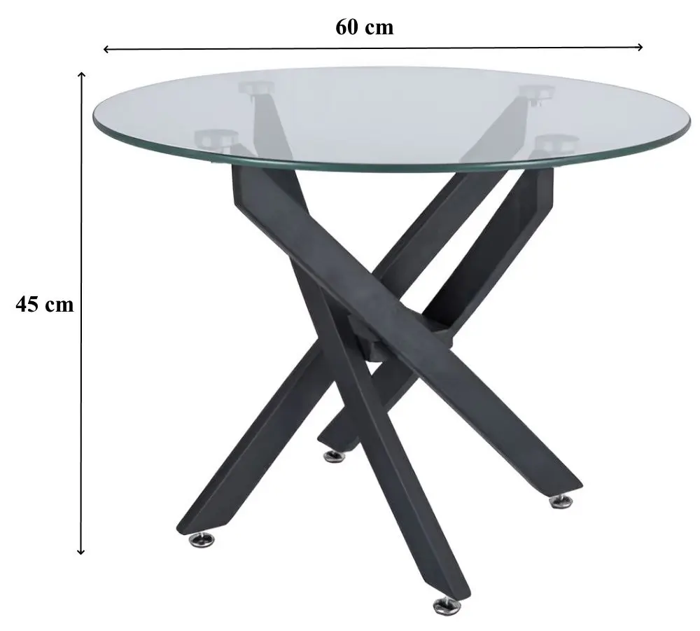 Журнальный столик Signal Agis A FI60 (Transparent/Black)