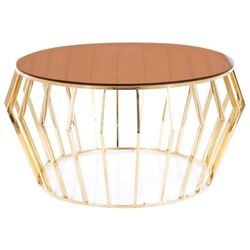 Журнальный столик Signal Ariana A (Smoky Amber/Gold)