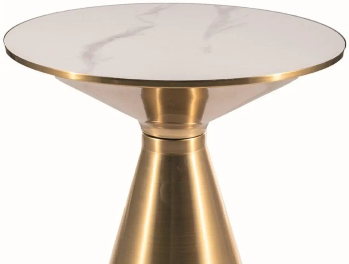 Masa pentru reviste Signal Aries 50 (White/Gold)