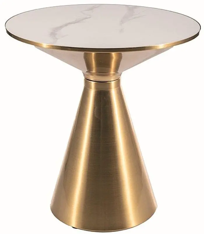 Masa pentru reviste Signal Aries 50 (White/Gold)