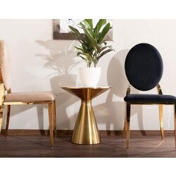 Masa pentru reviste Signal Aries 50 (White/Gold)