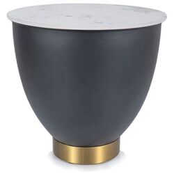 Masa pentru reviste Signal Cyprus B 48x45 (White/Black/Gold) Thumb