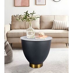 Masa pentru reviste Signal Cyprus B 48x45 (White/Black/Gold)