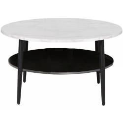 Masa pentru reviste Signal Ella A (White Marble/Black) Thumb