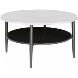 Masa pentru reviste Signal Ella A (White Marble/Black)