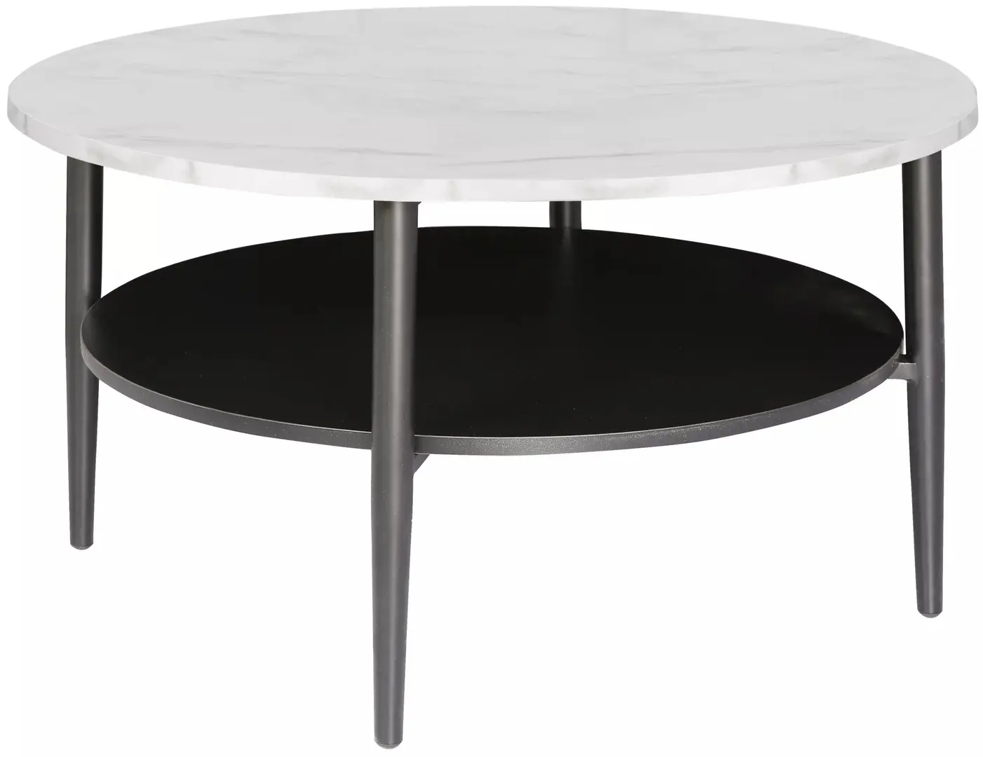 Masa pentru reviste Signal Ella A (White Marble/Black)