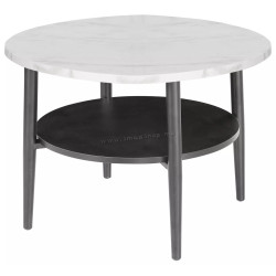 Masa pentru reviste Signal Ella B (White Marble/Black)