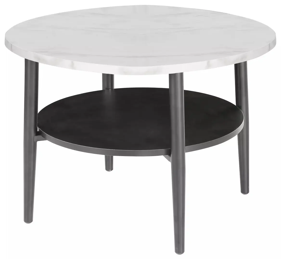 Masa pentru reviste Signal Ella B (White Marble/Black)