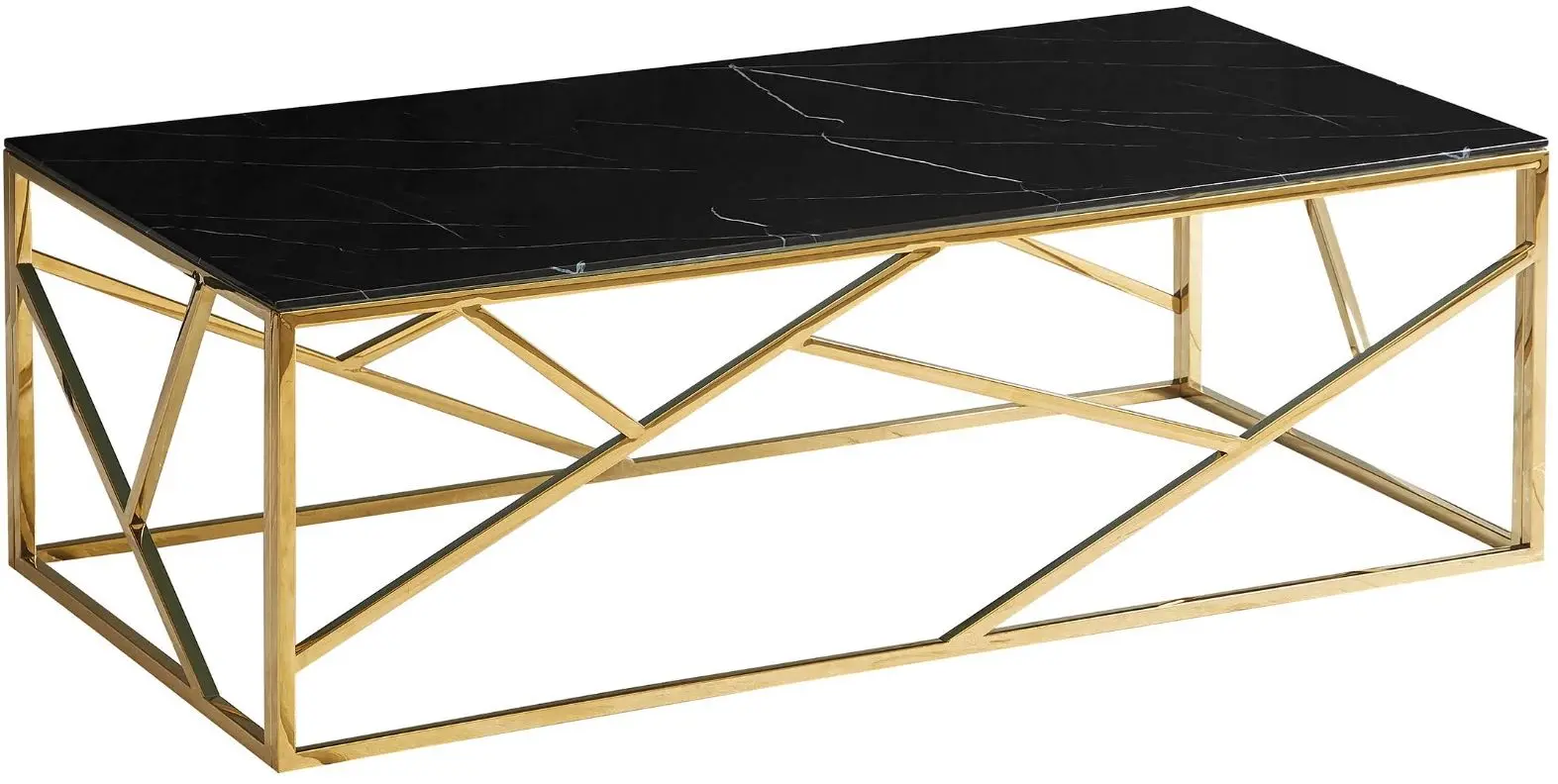 Masa pentru reviste Signal Escada A II (Black Marble/Gold)