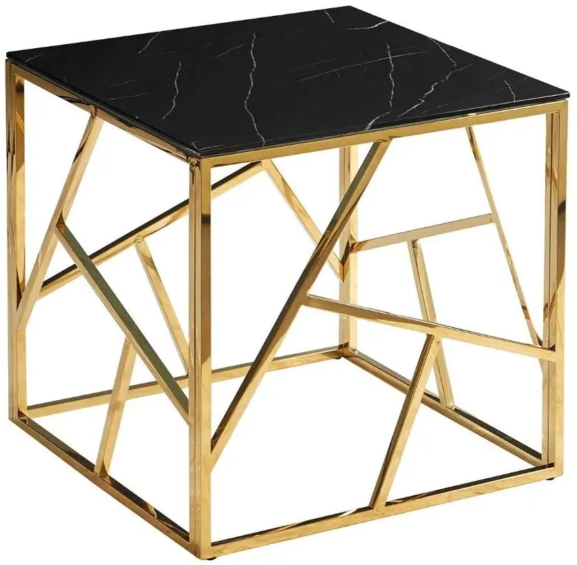 Masa pentru reviste Signal Escada B II (Black Marble/Gold)