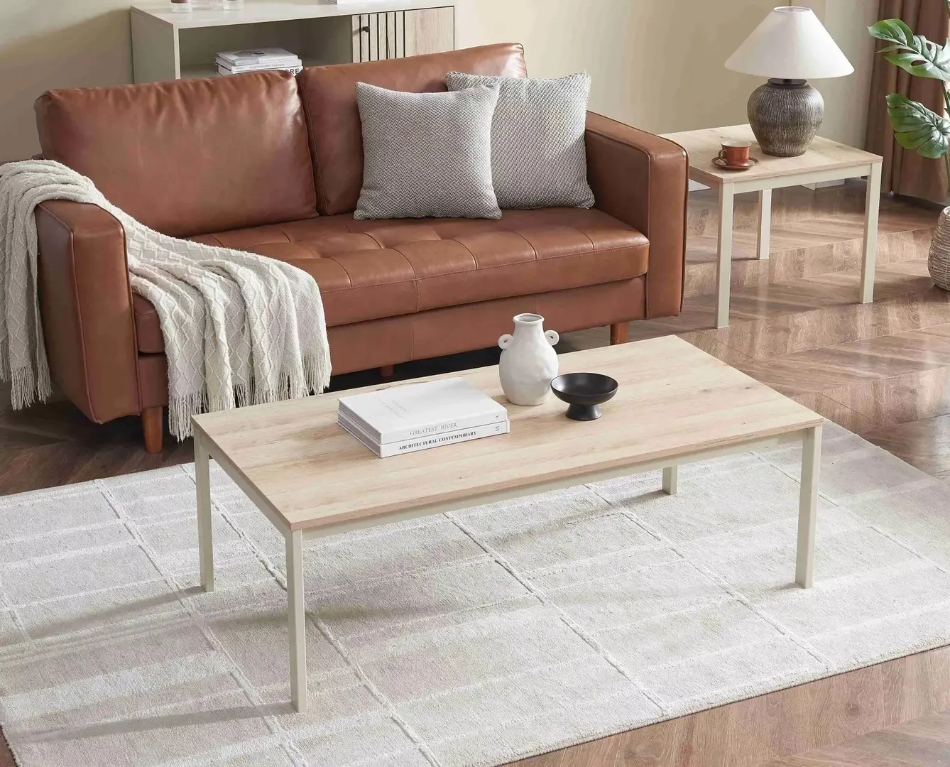 Masa pentru reviste Signal Frost L1 (Alpine Oak/Off White)