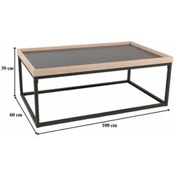 Masa pentru reviste Signal Lagos A (Oak/Black) Thumb