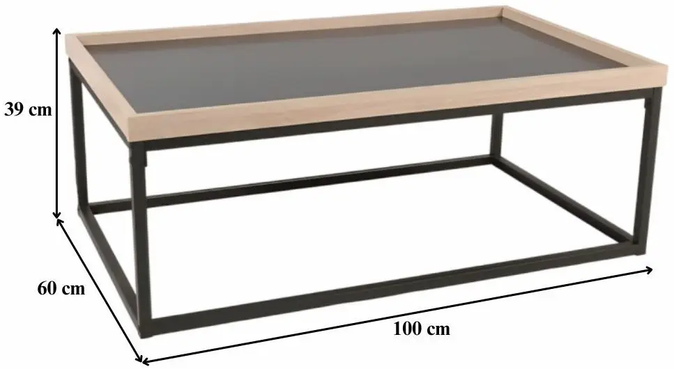 Masa pentru reviste Signal Lagos A (Oak/Black) - 2