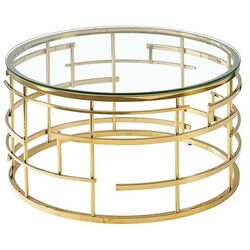 Журнальный столик Signal Livia (Transparent/Gold)