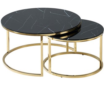 Masa pentru reviste Signal Muse (Black Marble/Gold)