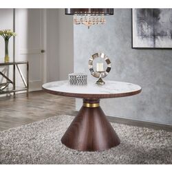 Masa pentru reviste Signal Napa A FI70 (White/Brown/Gold)