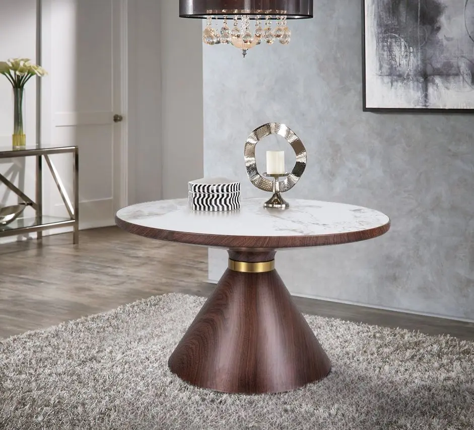 Masa pentru reviste Signal Napa A FI70 (White/Brown/Gold)