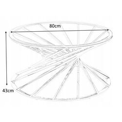 Журнальный столик Signal Ottavia A (Smoky Amber/Golden) Thumb