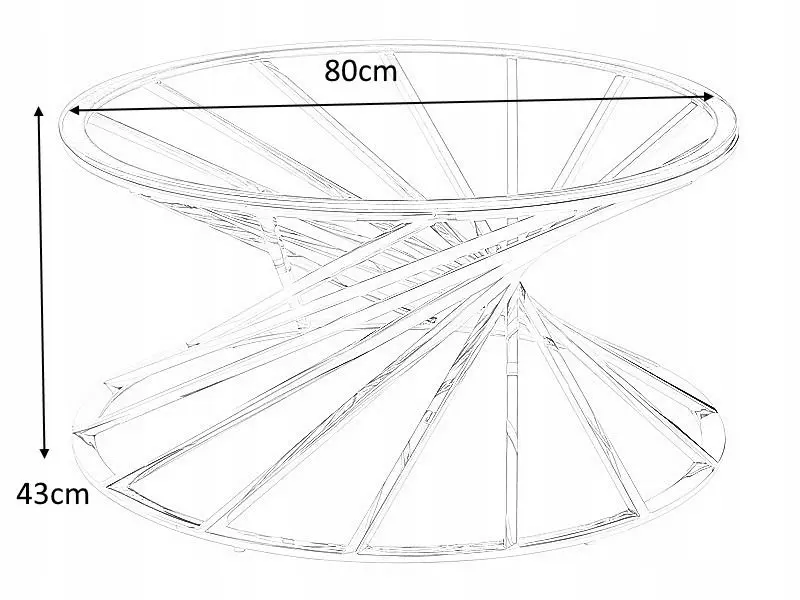 Журнальный столик Signal Ottavia A (Smoky Amber/Golden) - 2