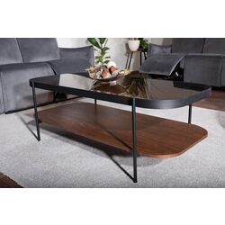 Masa pentru reviste Signal Prima A (Walnut/Amber/Black) Thumb