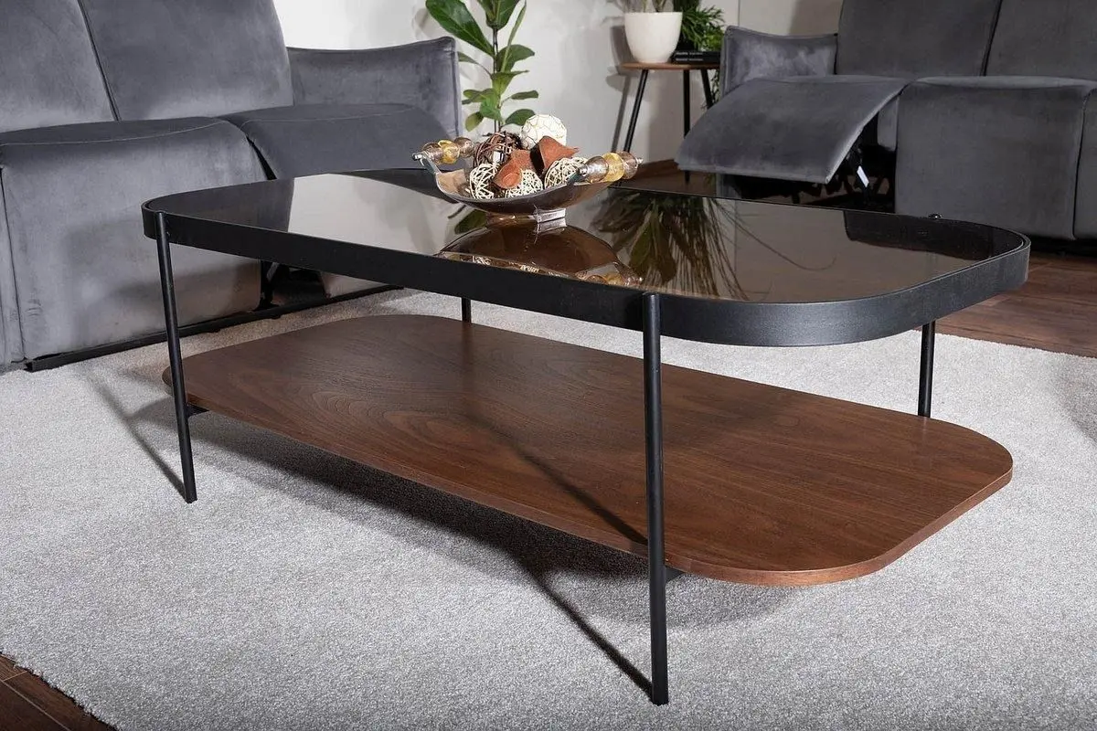 Masa pentru reviste Signal Prima A (Walnut/Amber/Black)