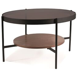 Masa pentru reviste Signal Prima B (Walnut/Amber/Black) Thumb