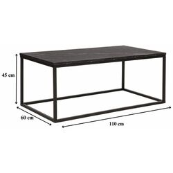 Masa pentru reviste Signal Rossi A (Black Marble/Black) Thumb