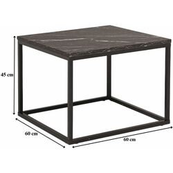 Masa pentru reviste Signal Rossi B (Black Marble/Black) Thumb