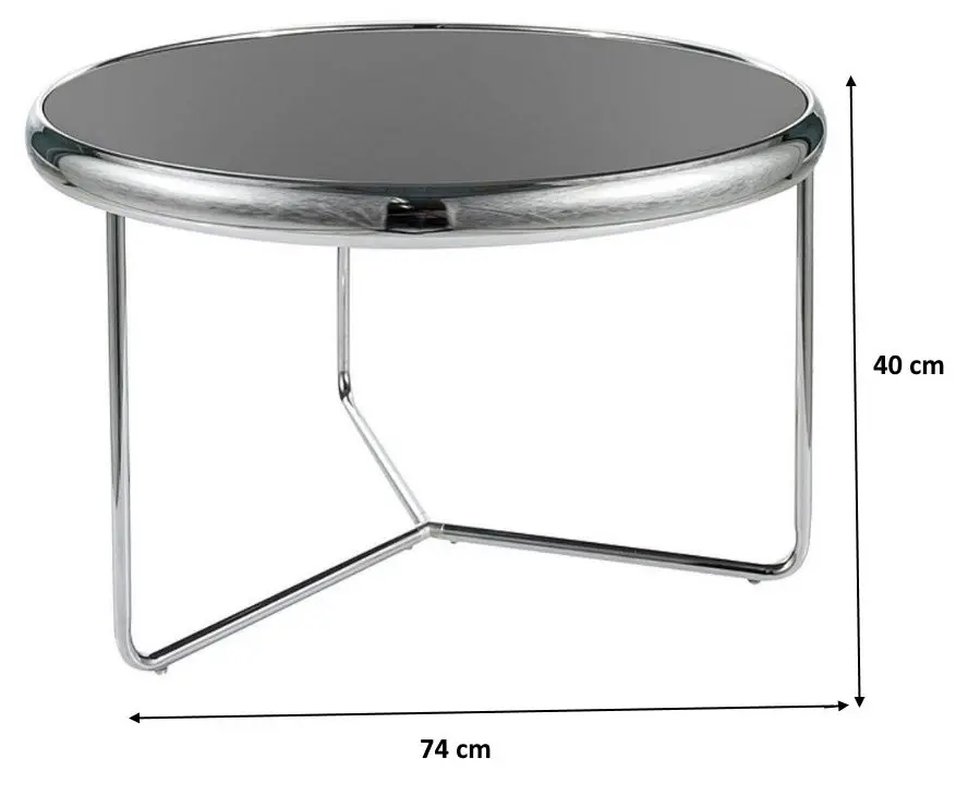 Masa pentru reviste Signal Scarlet (Black/Chrome)