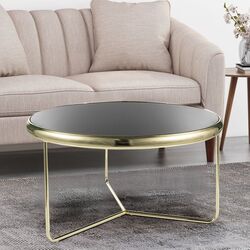 Masa pentru reviste Signal Scarlet (Black/Gold)