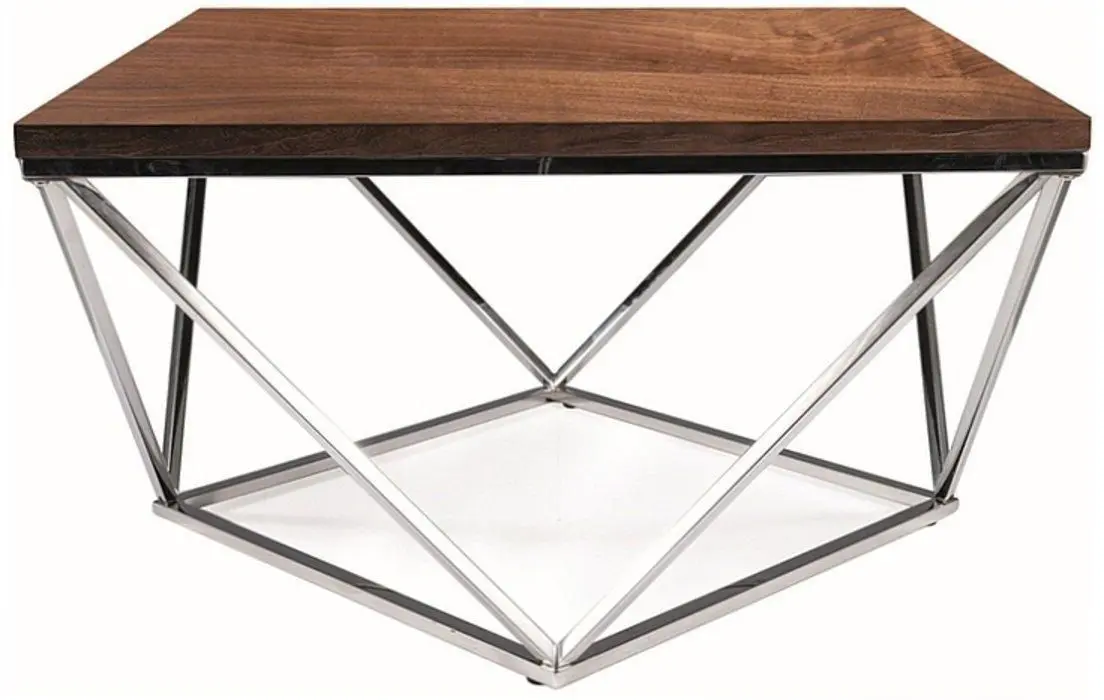 Masa pentru reviste Signal Silver A (Walnut/Chrome)