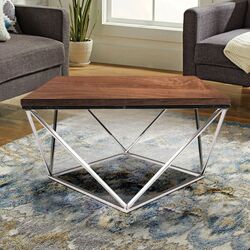 Masa pentru reviste Signal Silver A (Walnut/Chrome)