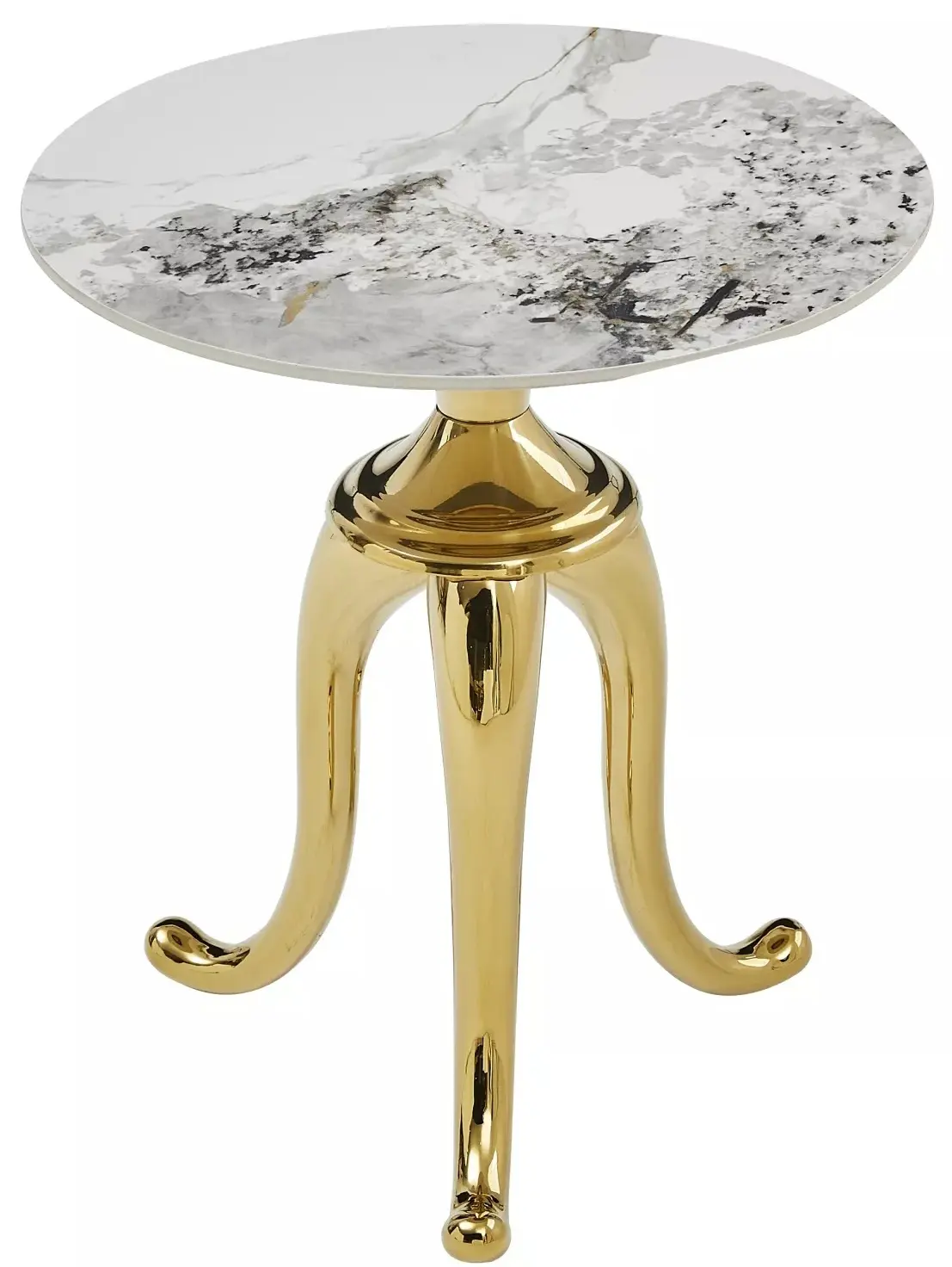 Masa pentru reviste Signal Snake (White Marble/Gold)