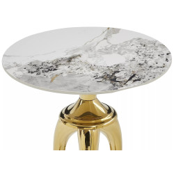 Masa pentru reviste Signal Snake (White Marble/Gold) Thumb