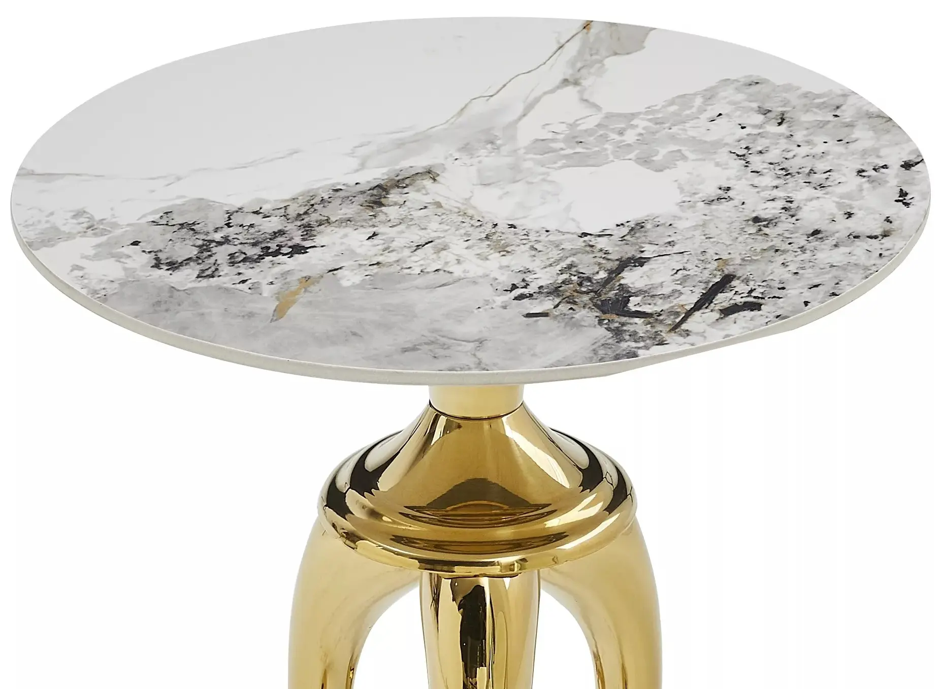 Masa pentru reviste Signal Snake (White Marble/Gold)