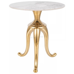 Masa pentru reviste Signal Snake (White Marble/Gold)