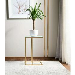 Masa pentru reviste Signal Symphony G (White Marble/Gold)