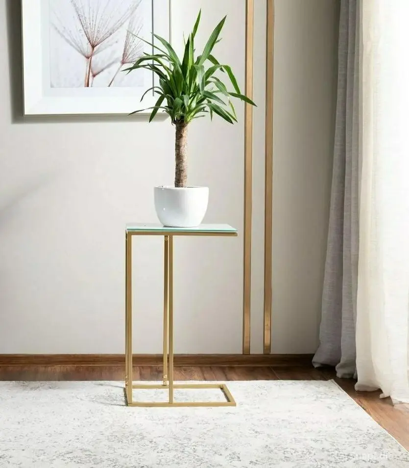 Masa pentru reviste Signal Symphony G (White Marble/Gold)