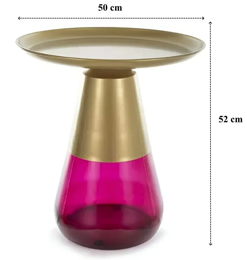 Masa pentru reviste Signal Tiffany A (Gold/Purple)