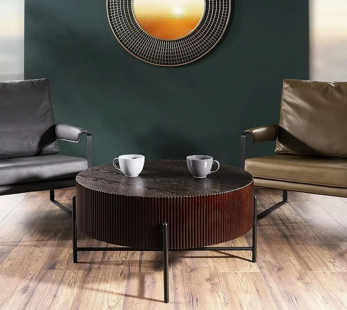 Masa pentru reviste Signal Tuca (Dark Walnut/Black)