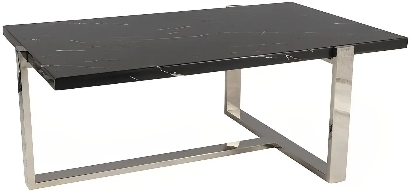 Журнальный столик Signal Vela A (Black Marble/Silver)
