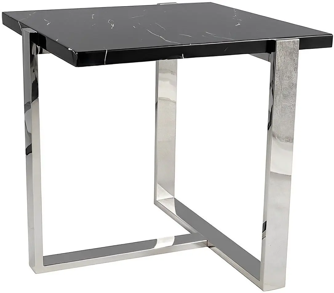 Журнальный столик Signal Vela B (Black Marble/Silver)
