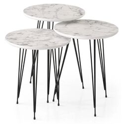 Набор журнальных столиков Studio Casa Mally Ay&Home (Marble/Black) Thumb